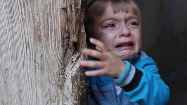 Crying child in Kilis