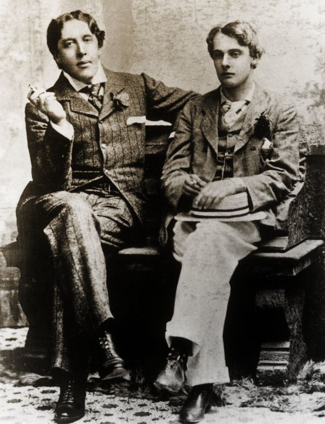 Oscar Wilde y Lord Alfred 'Bosie' Douglas, circa 1893.