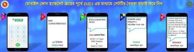 মোবাইল ফোনসেটের বৈধতা যাচাই করার নিয়ম।