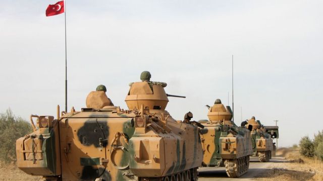 مدرعات تركية مشاركة في العملية العسكرية