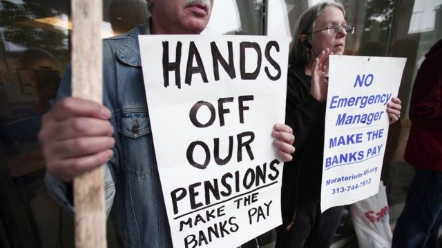 Protesta por pensiones
