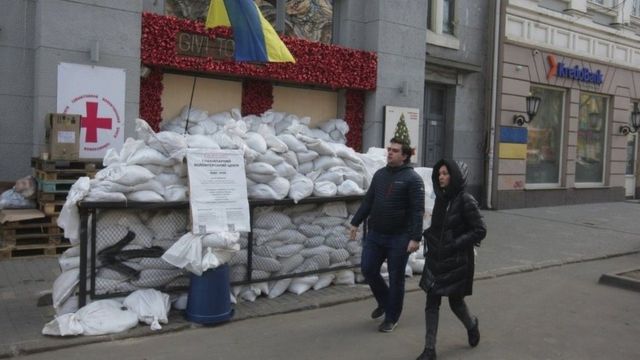 أكياس رمل في أوكرانيا