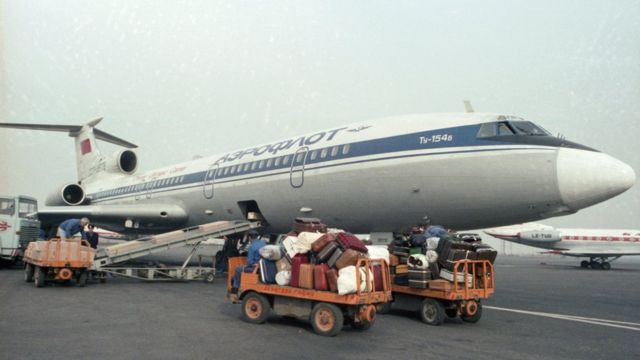 Ту-154Б в аэропорту Софии