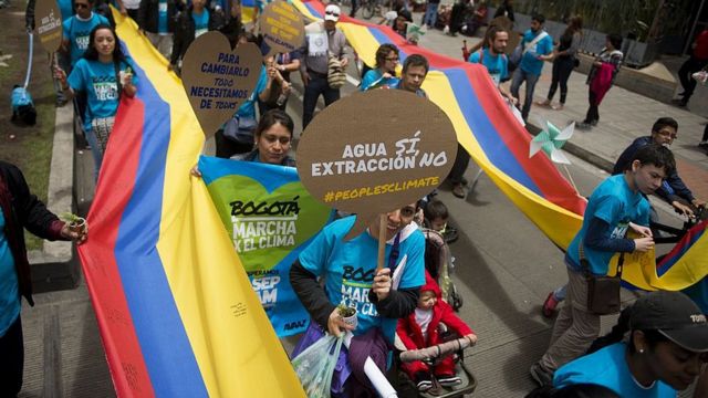 Marcha ambiental en Colombia