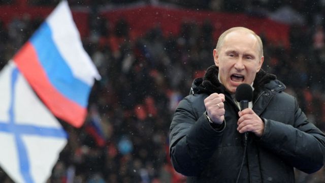 Vladimir Putin memberikan pidato