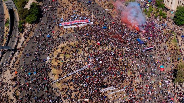 Protestas en el estallido social chile