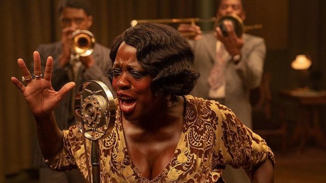 Viola Davis in her role as blues singer Ma Rainey in 