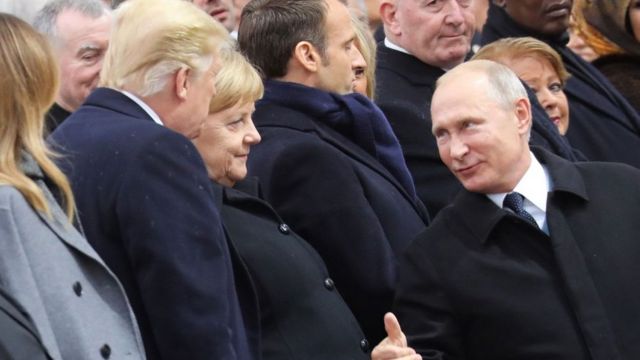 Путин Трамп и Меркель