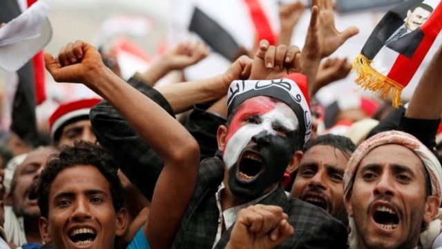 manifestants à Sanaa le 20 août 2016.