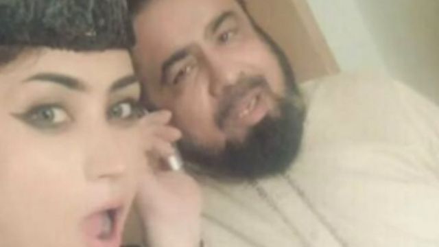 Ms Baloch in pictures alongside a Muslim cleric that appeared on social media