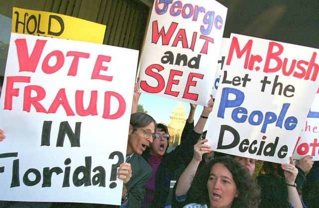Partidarios de Gore protestan en Florida