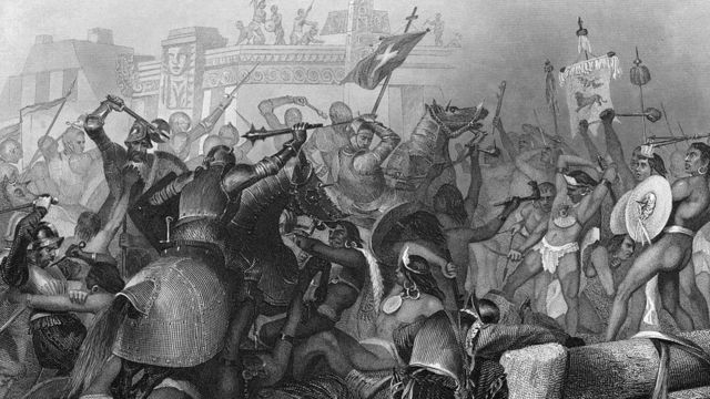 Batalla entre españoles y mexicanos