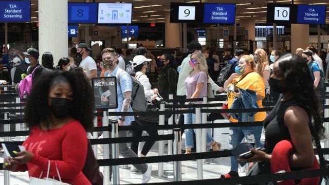 Passengers at Orlando Airport