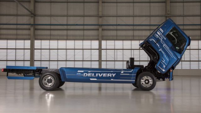 Modelo do caminhão elétrico e-Delivery