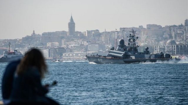کشتی نظامی روسیه، میراژ، به مقصد سوریه از استانبول می‌گذرد