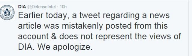 Tweet de DIA en el que se disculpa por el tweet irónico sobre Chia.