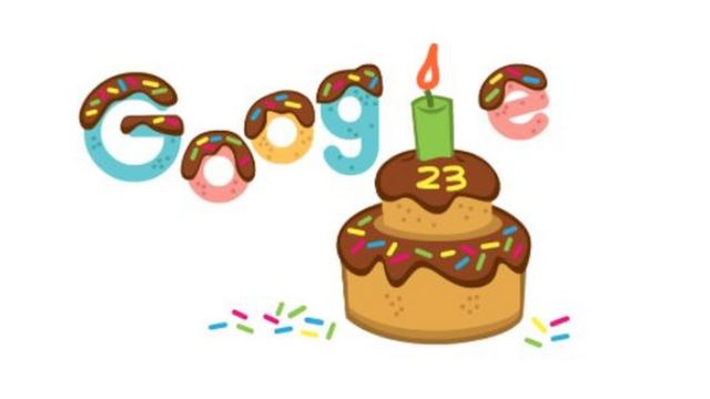 doodle em homenagem aos 23 anos do google