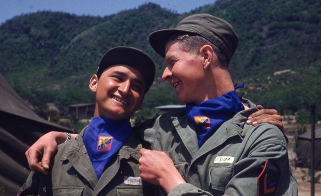 Soldados colombianos de buen humor
