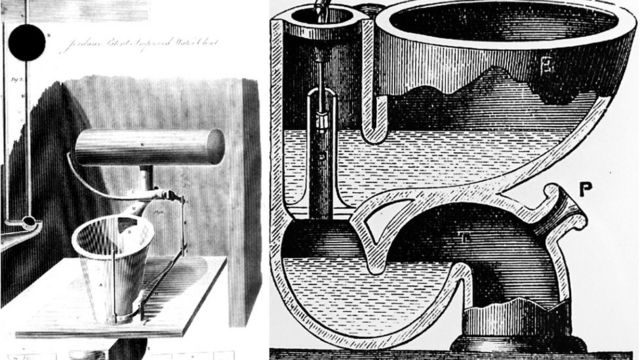 英国著名环卫设计师乔治·詹宁斯（George Jennings）为1851年的万国工业博览会（the Great Exhibition） 设计的厕所马桶。(photo:BBC)