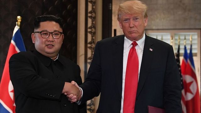 ABD ve Kuzey Kore liderleri ilk kez, 12 Haziran 2018'de Singapur'da bir araya gelmişti.