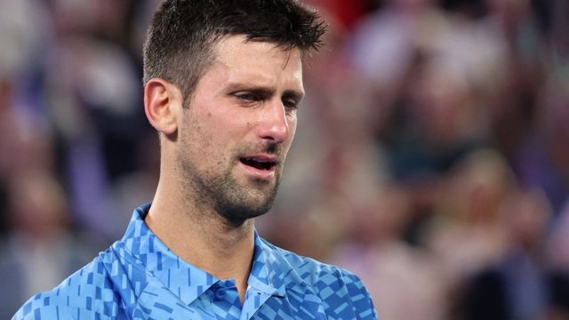 Novak Djokovic in tears after winning the Australian Open