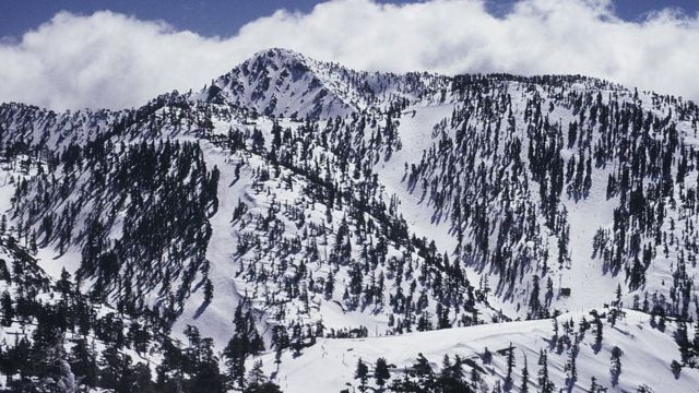 Mt San Antonio, known as Mt Baldy, in the San Gabriel Mountains