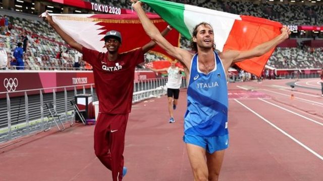 Mutaz Barshim y Gianmarco Tamberi