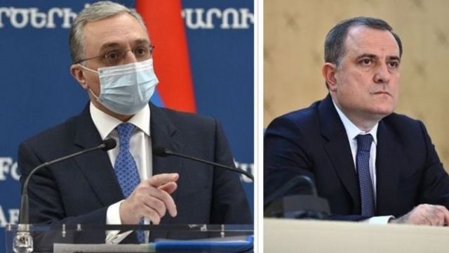 The Minister of Foreign Affairs of Azerbaijan, Ceyhun Bayramov, and the Minister of Foreign Affairs of Armenia, Zohrab Mnatsakanyan