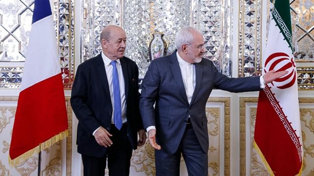 ظریف و لو دریان