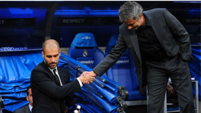 Pep Guardiola and Jose Mournho