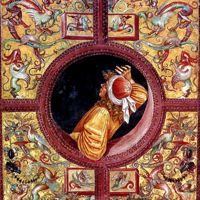Parte del fresco de la Capilla de San Brizio en la Catedral de Orvieto.