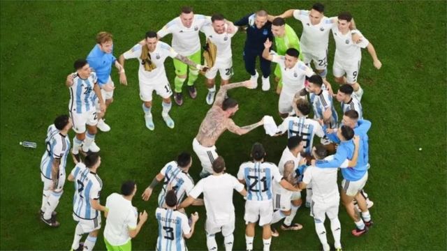 Argentina celebra la victoria.