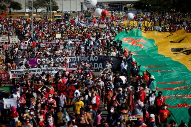 Protesto contra Bolsonaro em Brasília