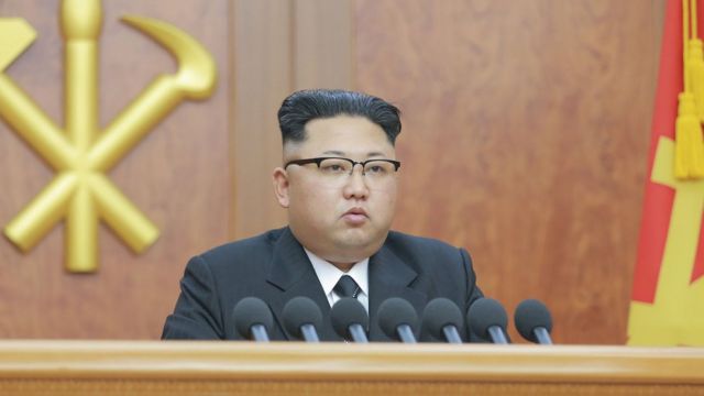 North Korean leader Kim Jong Un gives a New Year address for 2017