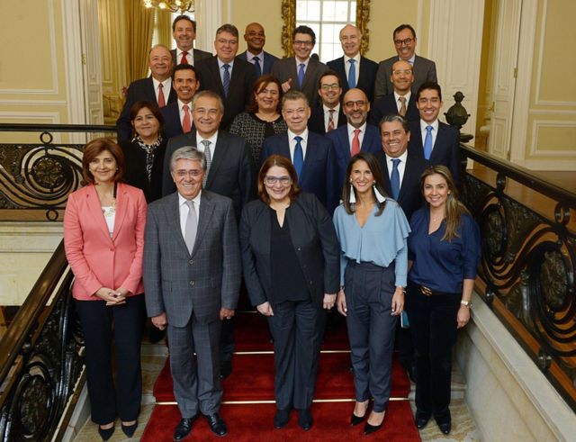 Santos y su gabinete