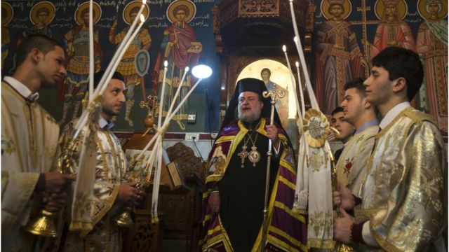 احتفالات المسيحيين الفلسطينيين