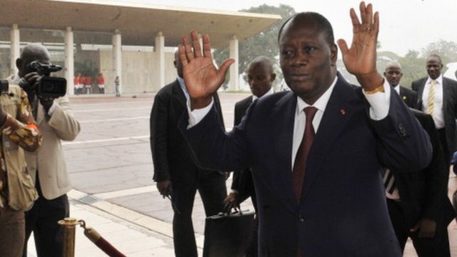 Le président Alassane Ouattara qui a réussi à trouver un accord avec les mutins de Bouaké (image d'archives)