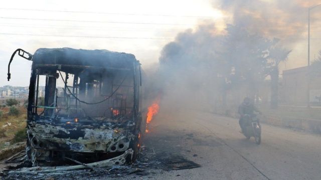 сгоревшие автобусы