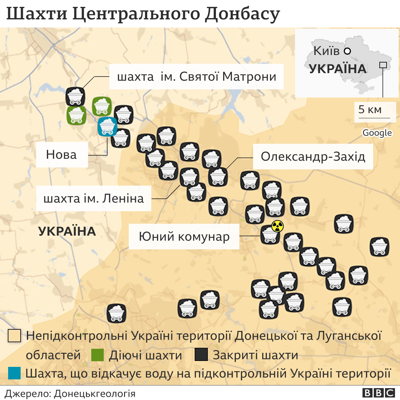 затоплені шахти