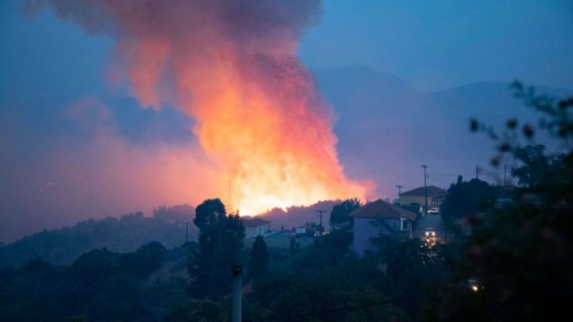 Yunanistan'da yangınlar nedeniyle Atina-Selanik karayolu trafiğe kapatıldı  - BBC News Türkçe