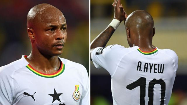 Ghana captain Andre Ayew chop red card