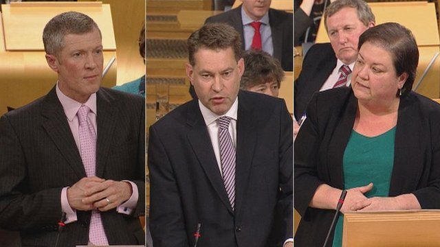 Willie Rennie, Murdo Fraser and Jackie Baillie