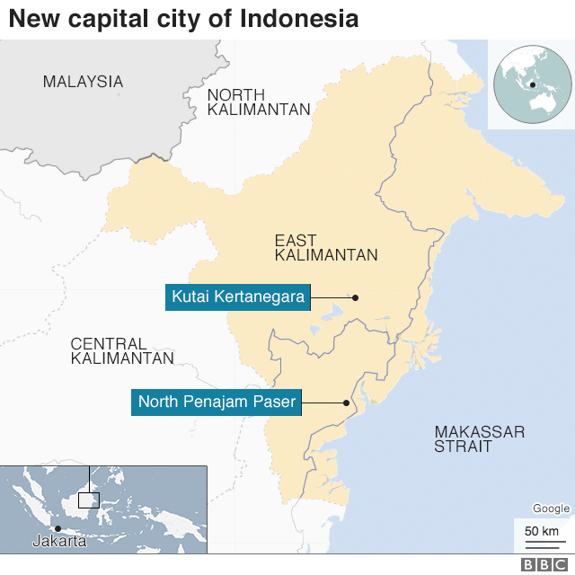 Indonesia Capital Map
