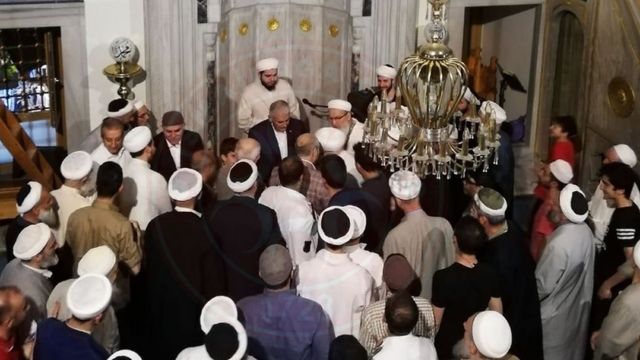 Binali Yıldırım İsmailağa Camii'ni ziyaret etti (Fotoğraf, İsmailağa Cemaati'nin Twitter hesabında yayımlandı)