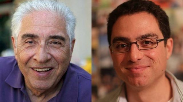 Iranian-American businessman Siamak Namazi (right) and his father Baquer
