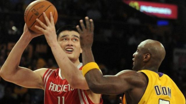 Yao Ming played for the Houston Rockets between 2002 and 2011