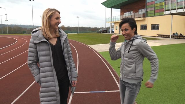 Paula Radcliffe and Dame Kelly Holmes
