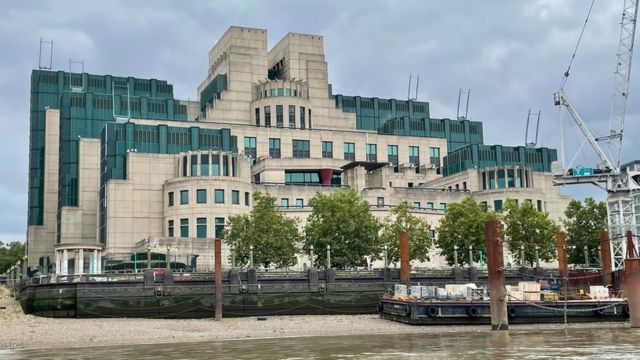 MI6's headquarters on the River Thames, London