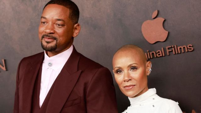 Will Smith y Jada Pinkett Smith durante el estreno de la película Emancipación.