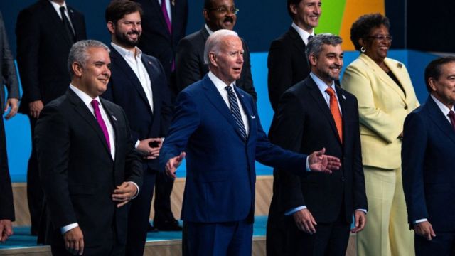 Joe Biden at the Summit of the Americas.